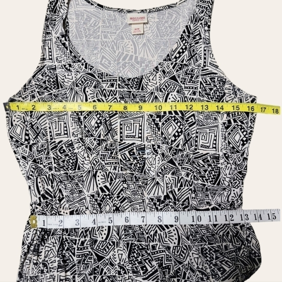 Mossimo Supply Co | Black and White Geometric Pattern Tank Dress w/ Back Cut Out - Picture 9 of 15